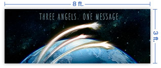 8x3 Horizontal Church Banner of Three Angels Message