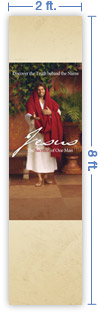 2x8 Vertical Church Banner of Welcome