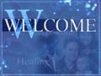 Church Banner of Welcome 11 Blue